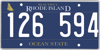 RI license plate 126594