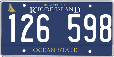 RI license plate 126598