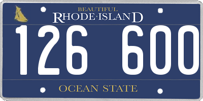 RI license plate 126600