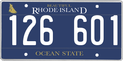 RI license plate 126601