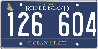 RI license plate 126604