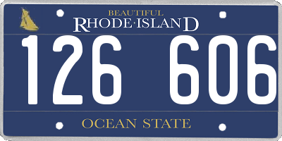 RI license plate 126606
