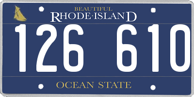 RI license plate 126610