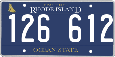 RI license plate 126612
