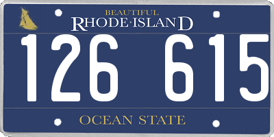 RI license plate 126615