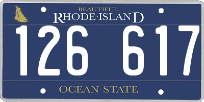 RI license plate 126617