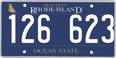 RI license plate 126623