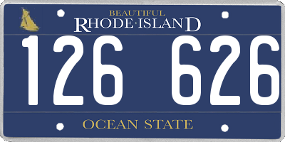 RI license plate 126626