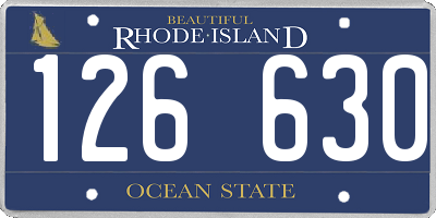RI license plate 126630