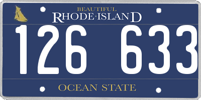 RI license plate 126633
