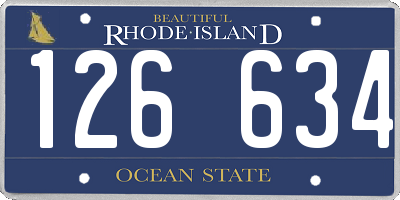 RI license plate 126634