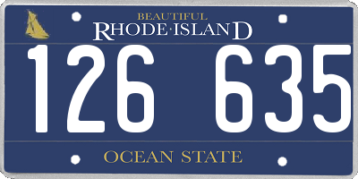RI license plate 126635