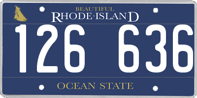 RI license plate 126636