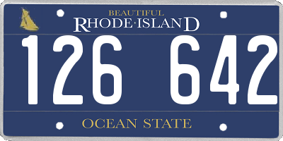 RI license plate 126642