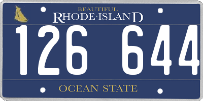 RI license plate 126644