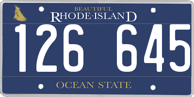 RI license plate 126645