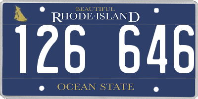 RI license plate 126646