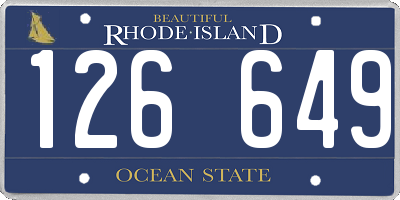 RI license plate 126649