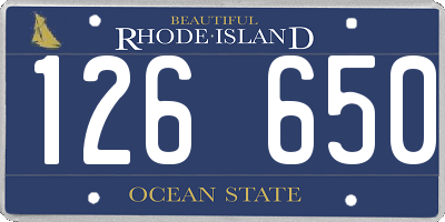 RI license plate 126650