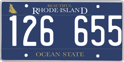 RI license plate 126655