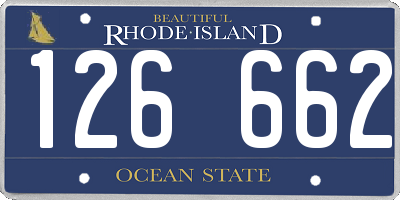 RI license plate 126662
