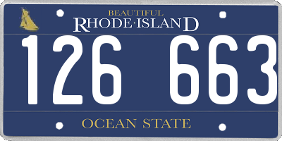 RI license plate 126663
