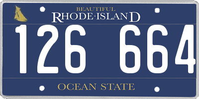 RI license plate 126664
