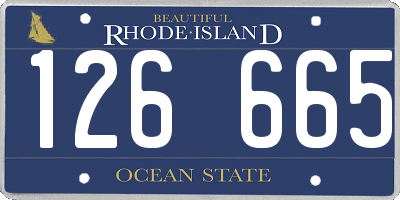RI license plate 126665