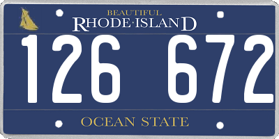 RI license plate 126672
