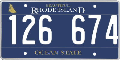 RI license plate 126674