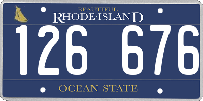 RI license plate 126676