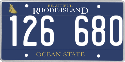 RI license plate 126680
