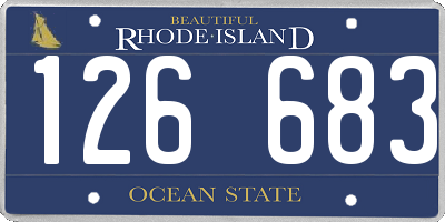 RI license plate 126683