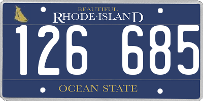 RI license plate 126685