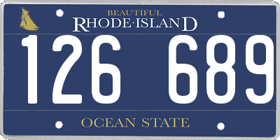 RI license plate 126689