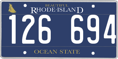 RI license plate 126694