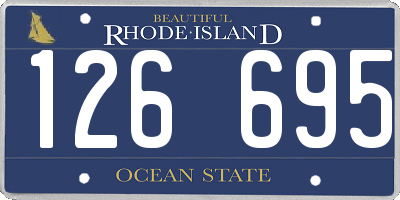 RI license plate 126695