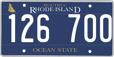 RI license plate 126700