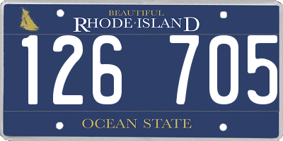 RI license plate 126705