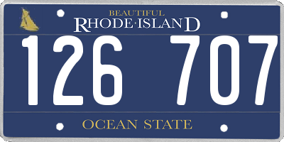 RI license plate 126707