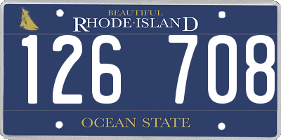 RI license plate 126708