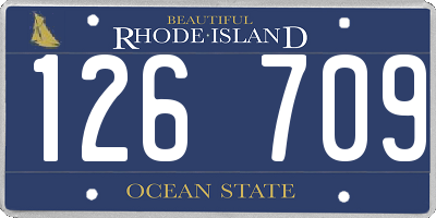 RI license plate 126709