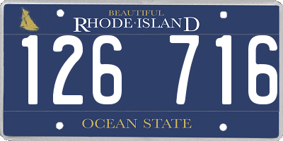 RI license plate 126716