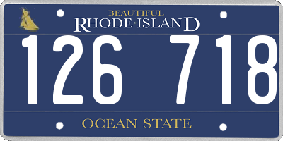 RI license plate 126718