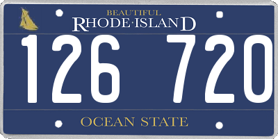 RI license plate 126720
