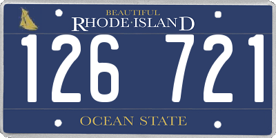 RI license plate 126721
