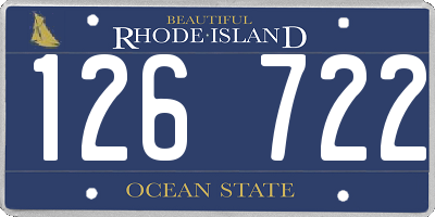 RI license plate 126722
