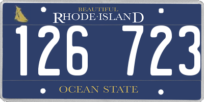 RI license plate 126723