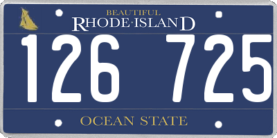 RI license plate 126725