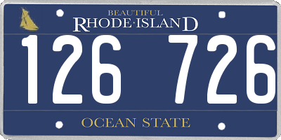 RI license plate 126726